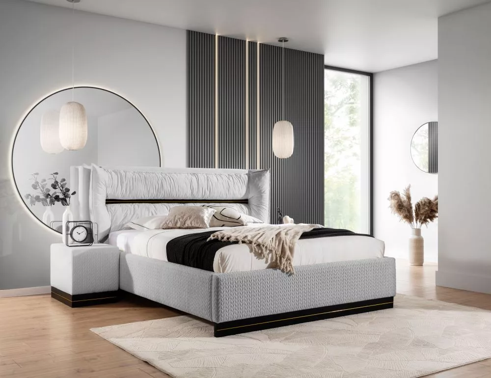 Gulta Tuluza Standard ar stelāžu Guļamvietas platums: 120 cm, Guļamvietas garums: 200 cm, stelāžas tips: metāla, · Pelēk