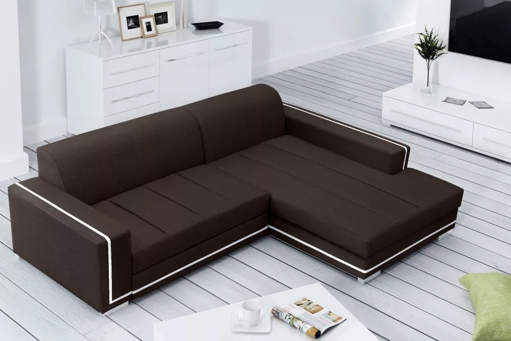 Dīvāns Martin Classic Standard · Brūns + balts · 177 × 260 × 75 cm