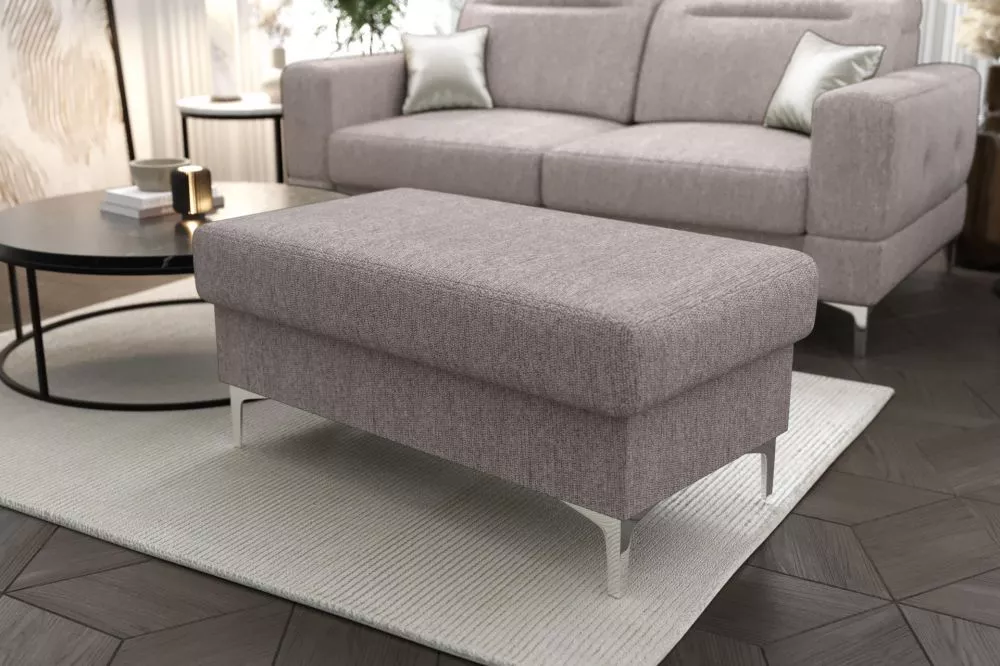 Pufs Malibu P Standard Auduma numurs: Gemma 85, · Pelēks · 100 × 49 × 55 cm