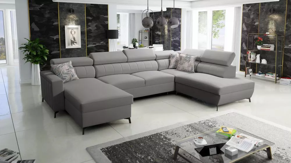 Dīvāns Baltico 6 Premium Standard · Tumši pelēks · 224 × 351 × 83 cm