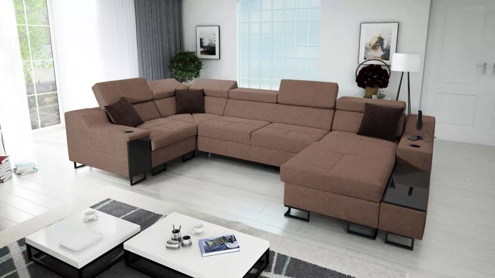 Dīvāns Alicante 4 Mini Standard · Brūns · 211 × 342 × 81 cm