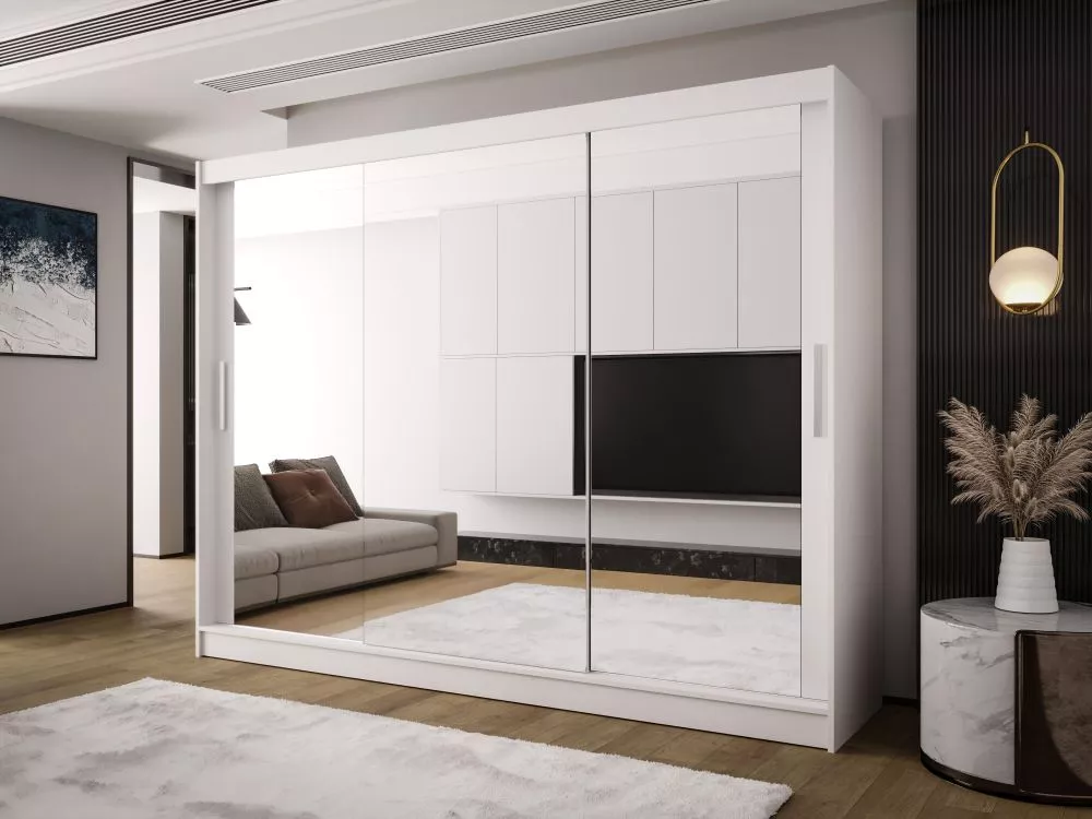 Skapis Austin 3 · Balts · 250 × 58 × 215 cm