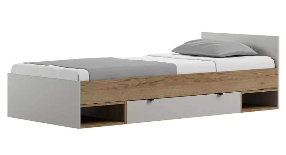Bērnu gulta Aretto Y18 ar stelāžu Guļamvietas platums: 90 cm, Guļamvietas garums: 200 cm, · 94 × 204 × 64 cm