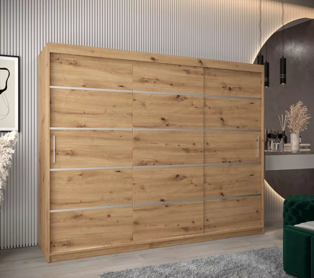 Skapis Verona 1 · Ozols artisan · 250 × 62 × 200 cm