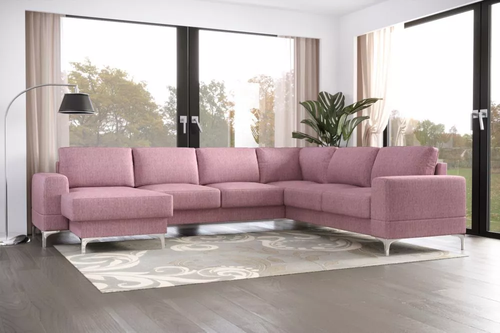 Dīvāns Aria Max 2 Standard · Rozā · 250 × 315 × 89 cm