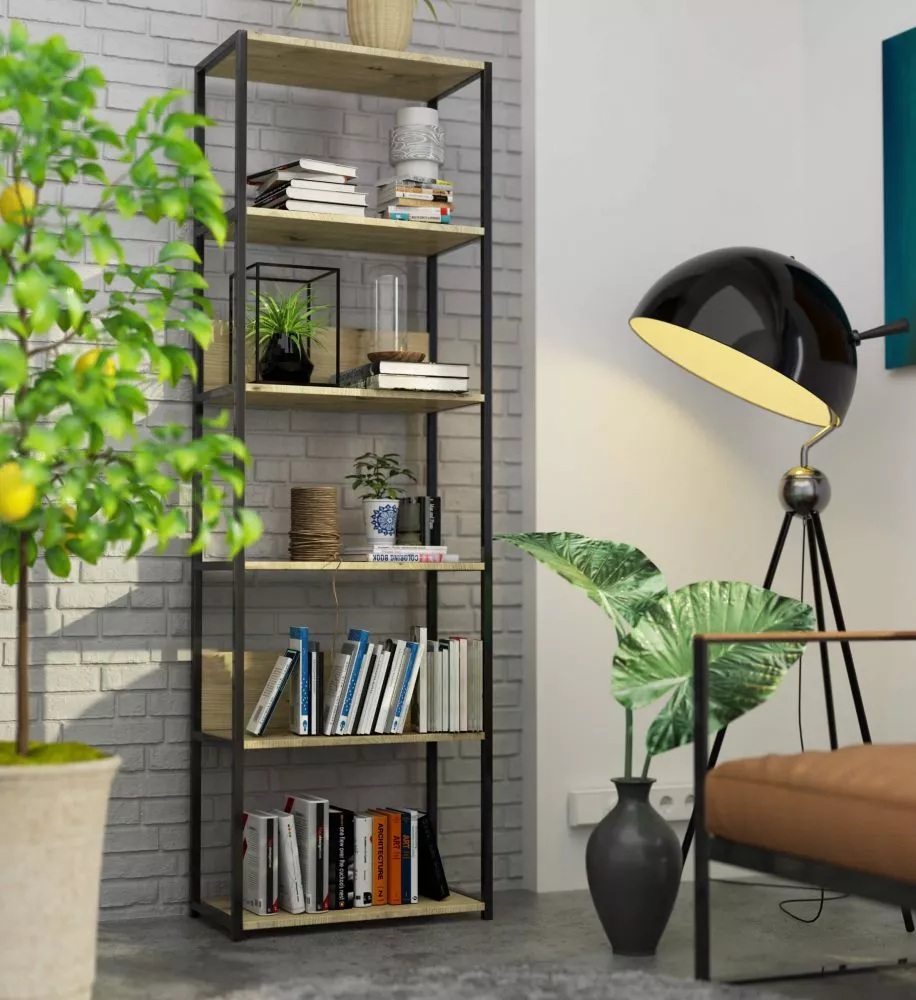 Plaukts Loft Black · Ozols artisan · 60 × 192 × 32 cm