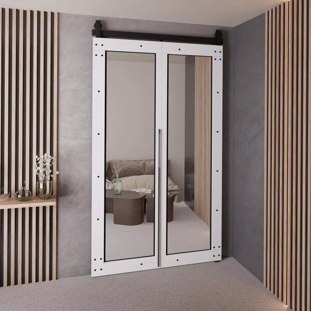 Bīdāmās durvis Qudio Loft-8 · Balts · 106 × 205 cm