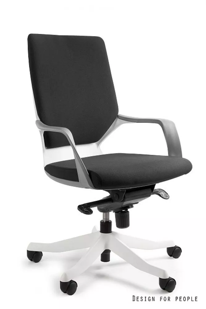 Datorkrēsls Apollo M Korpusa krāsa: melns, Elementu krāsa: balts, Sēdvietas platums: 50 cm, · 63 × 48 × 98 cm