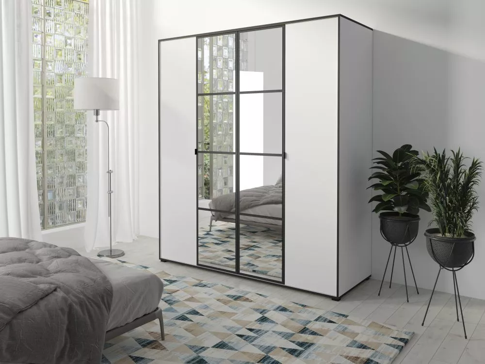 Skapis Oslo Modern 1 · Balts · 180 × 65 × 206 cm
