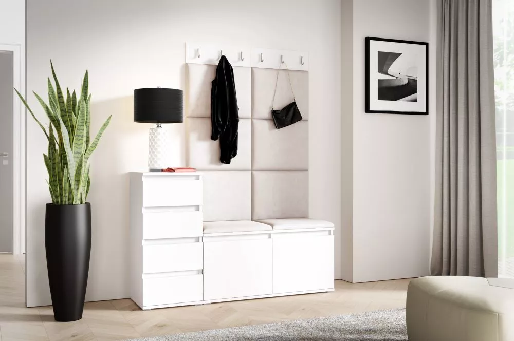 Apavu plaukts Emi 34 Trinity Korpusa krāsa: balts, · 130 × 184.5 × 40 cm