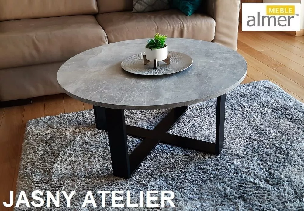 Žurnālgalds K4 Loft · Gaišais betons · 42 cm