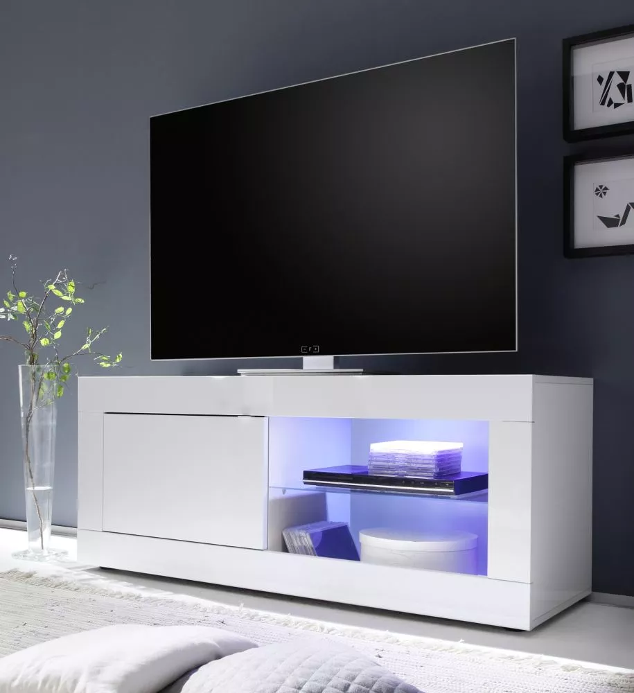 TV tumba Basic 01 ar LED · 140 × 43 × 56 cm