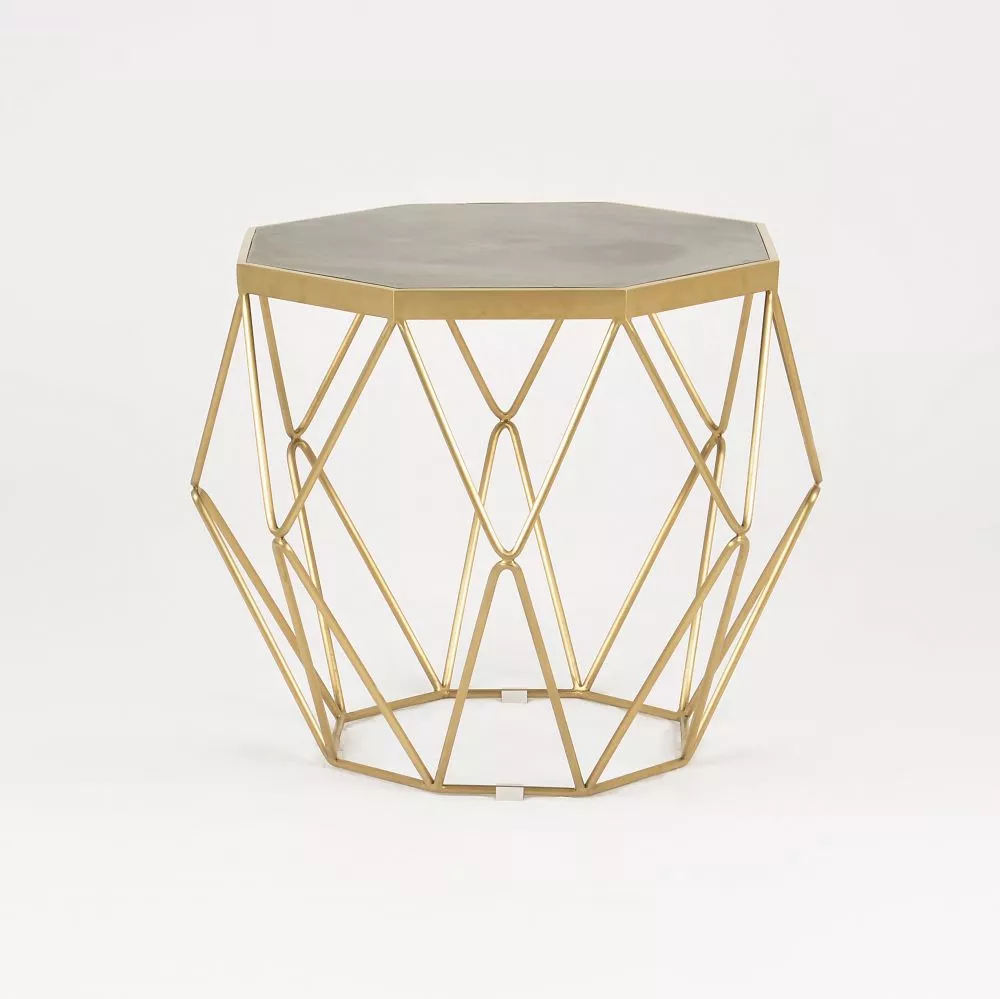 Žurnālgalds Glamour GL1715 · Zelts + pelēks · 55 cm