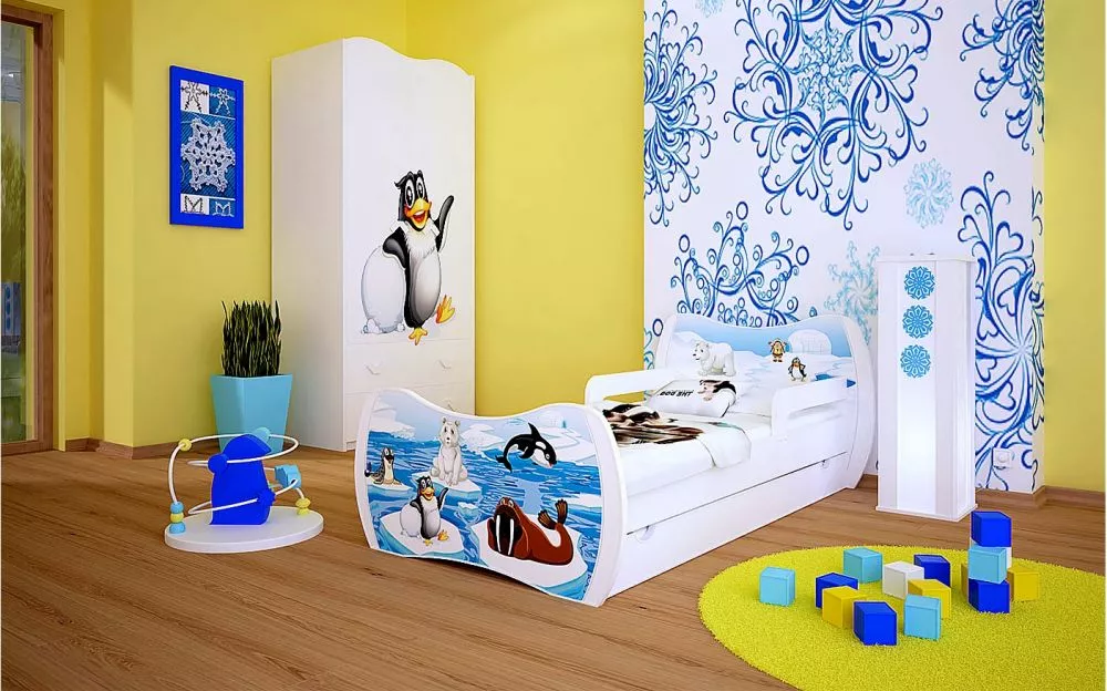 Bērnu gulta Dream L06 180x90 DM31 ar stelāžu Guļamvietas platums: 90 cm, Guļamvietas garums: 180 cm, · 114 × 184 × 71 cm