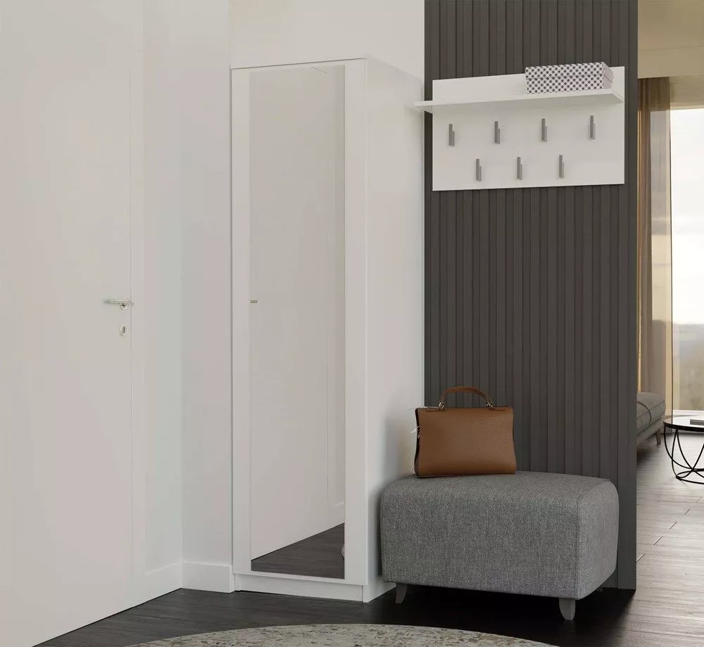 Skapis SD-50 L · Balts · 50 × 50 × 180 cm