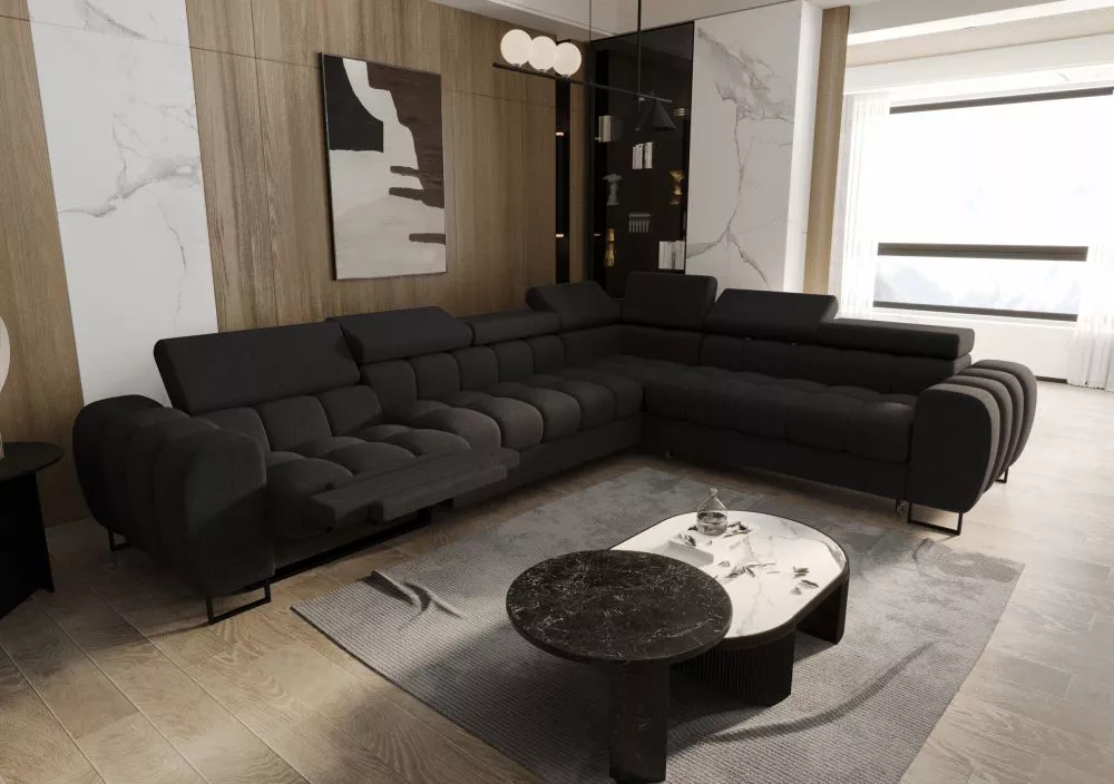 Dīvāns Aspen Max Relax Standard · Tumši pelēks · 260 × 330 × 74 cm