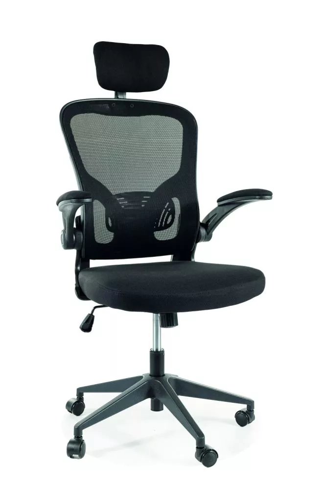 Datorkrēsls Q-060 · Melns · 66 × 118 cm