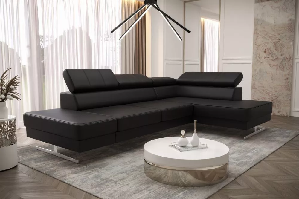 Dīvāns Emporio Mini Standard · Melns · 180 × 300 × 79 cm