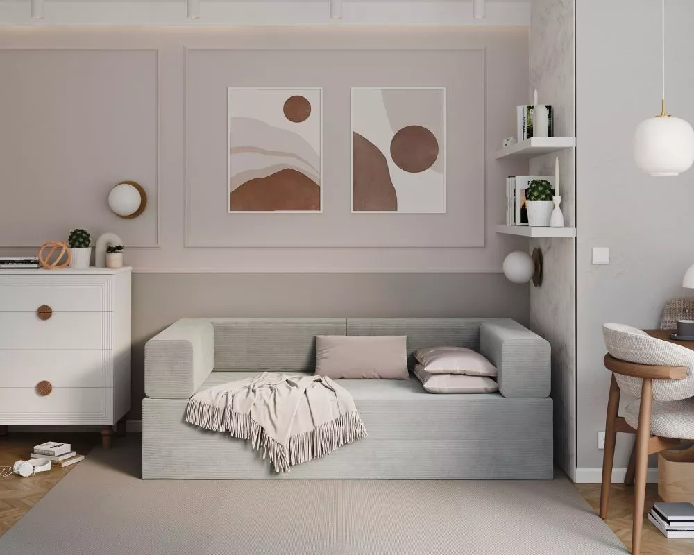 Dīvāns Avio Sofka · Pelēks · 100 × 200 × 67.5 cm