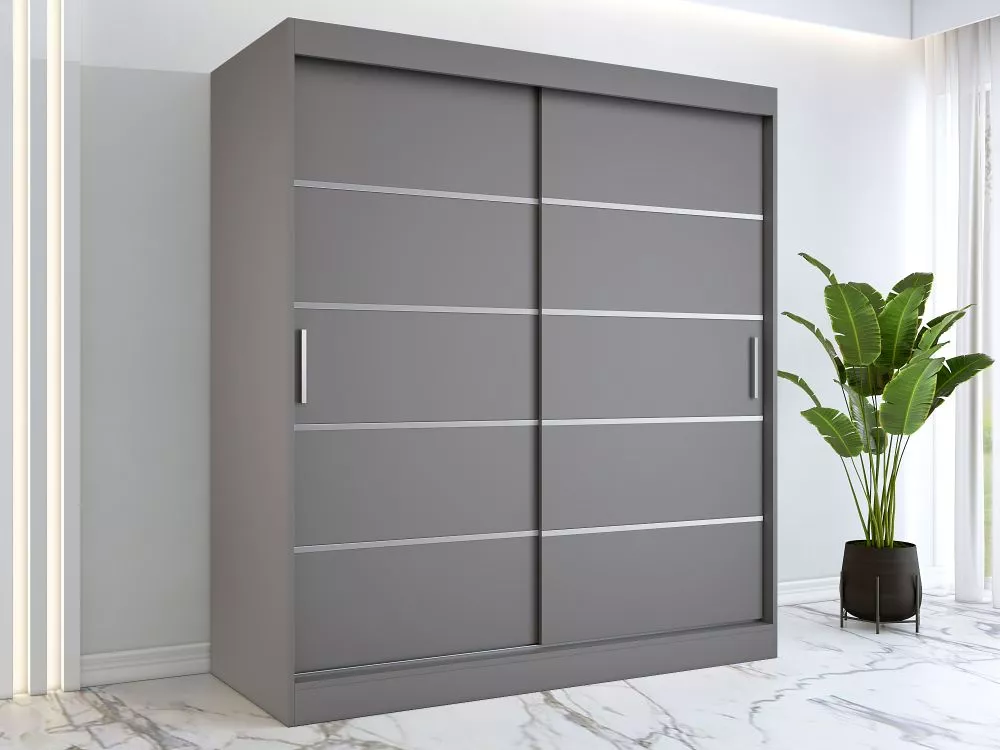 Skapis Nina Classic · Antracīts · 180 × 60 × 200 cm
