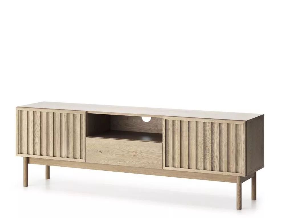 TV tumba Saori RTV · Gaišais ozols · 159 × 37 × 53 cm