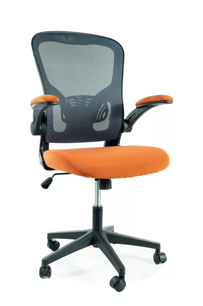 Datorkrēsls Q-333 Office Korpusa krāsa: oranžs, Elementu krāsa: melns, · 65 × 100 cm