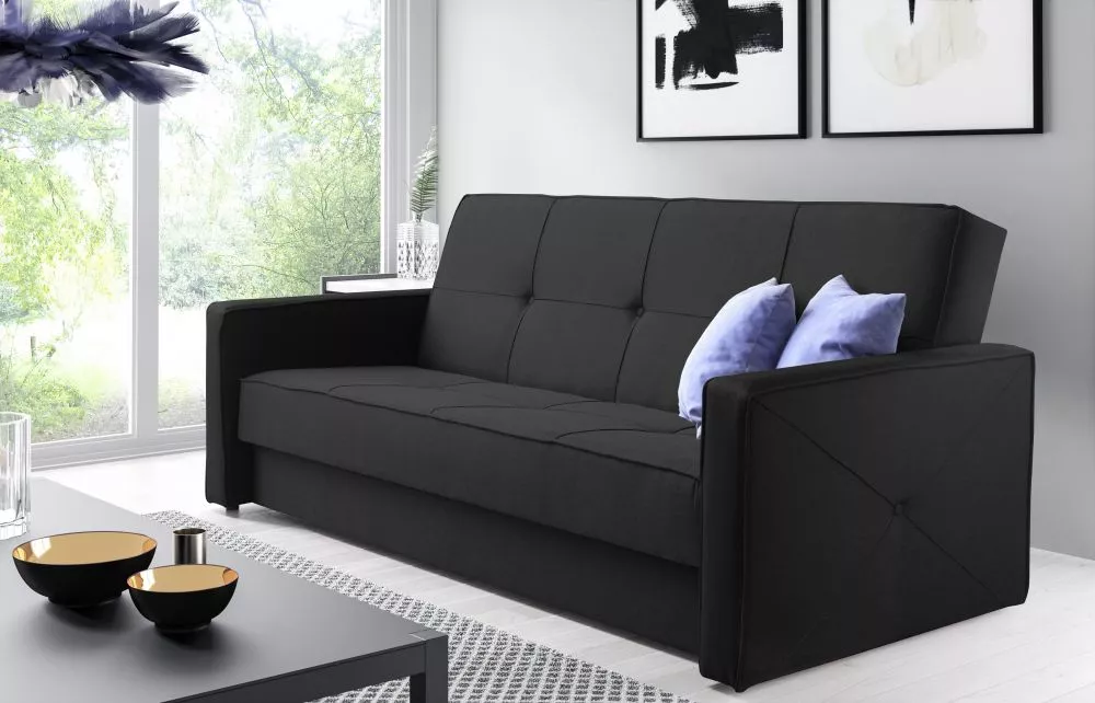 Dīvāns Sofa Bed 146 standard · Melna · 90 × 210 × 80 cm