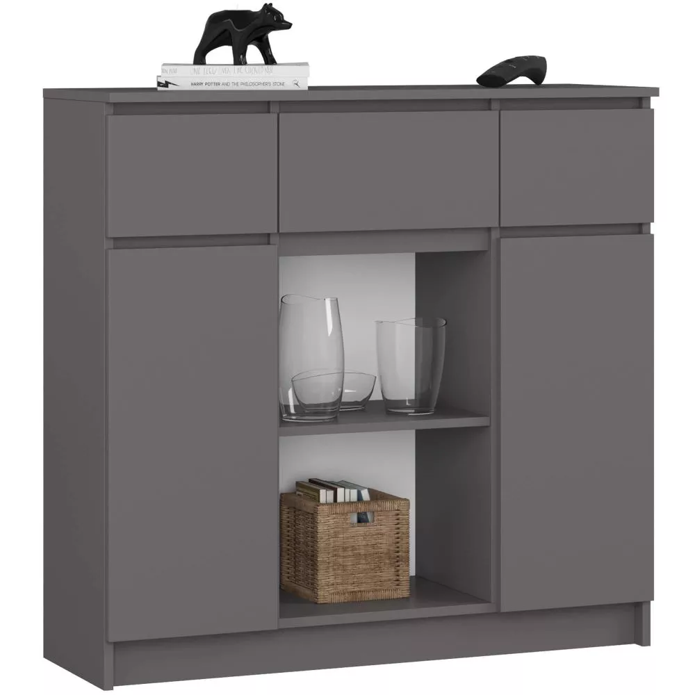 Kumode K-101 2D3S · Grafīts · 101 × 35 × 98 cm