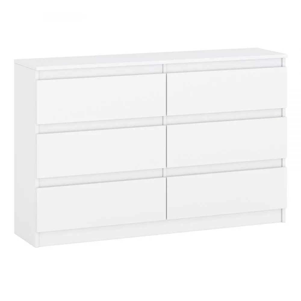 Kumode Marko 6S · Balts · 120 × 30 × 77 cm