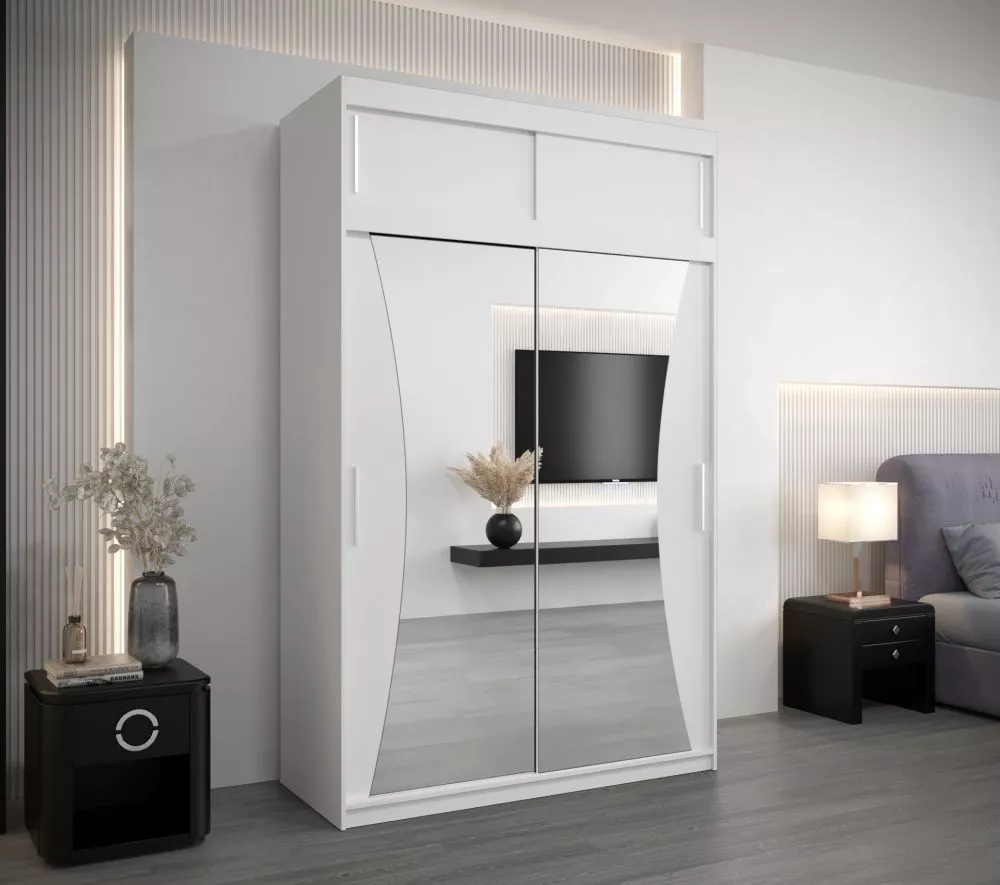 Skapis Monaco Premium · Balts · 150 × 62 × 240 cm