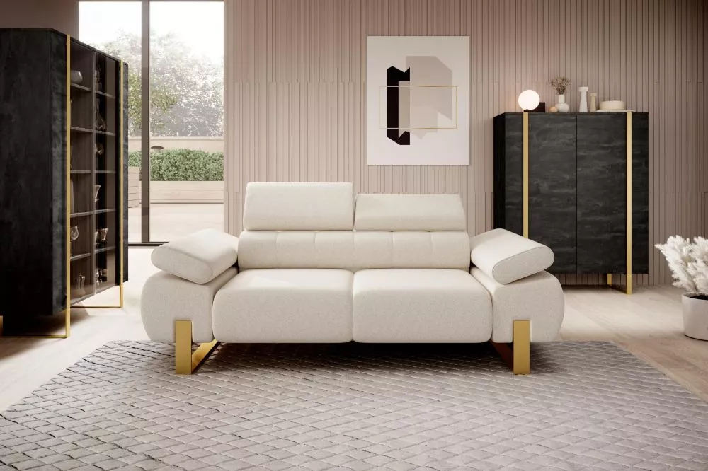 Dīvāns Verica 2S Standard · Gaiši bēšs · 104 × 213 × 79 cm