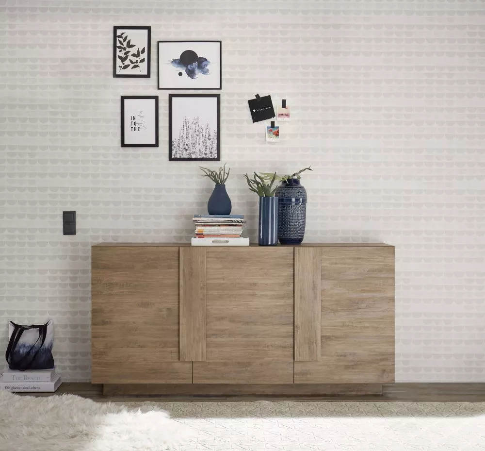 Kumode Jupiter K3D · Trifeļu ozols · 182 × 44 × 90 cm