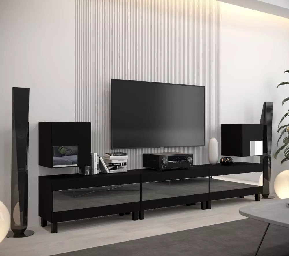 Sekcija New Concept C93 · Melns · 273 × 35 × 97 cm