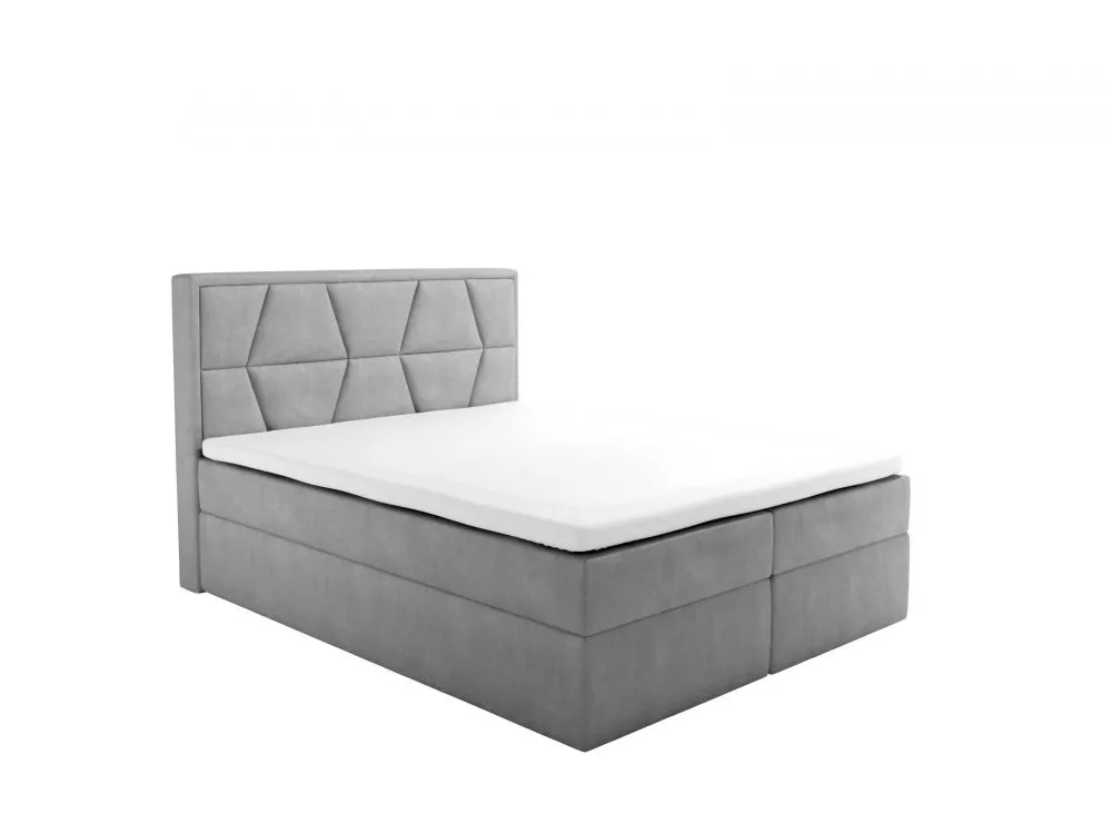 Gulta Arsizio Boxspring Standard Guļamvietas platums: 160 cm, Guļamvietas garums: 200 cm, · Pelēks · 161 × 208 × 112 cm