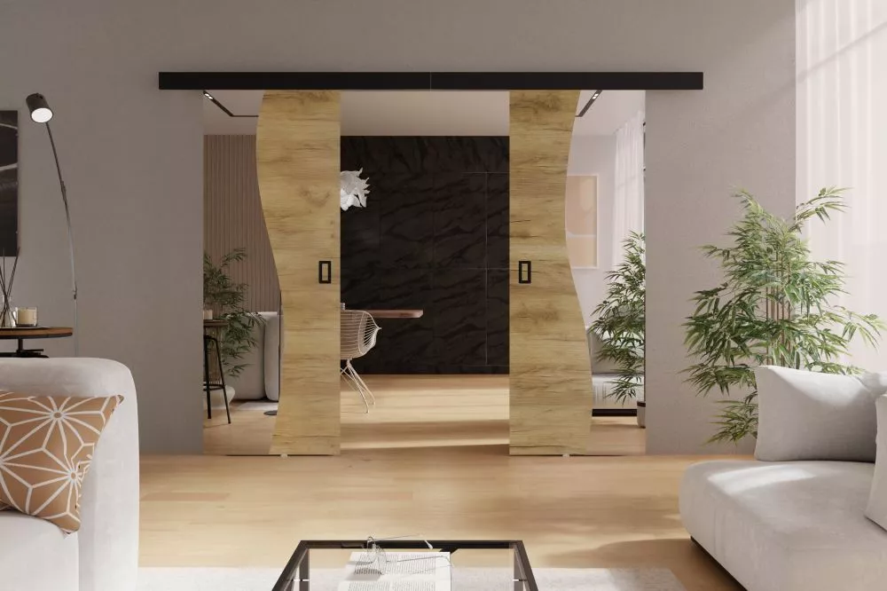 Bīdāmās durvis Fala Duo · Ozols craft zelts · 152 × 205 cm