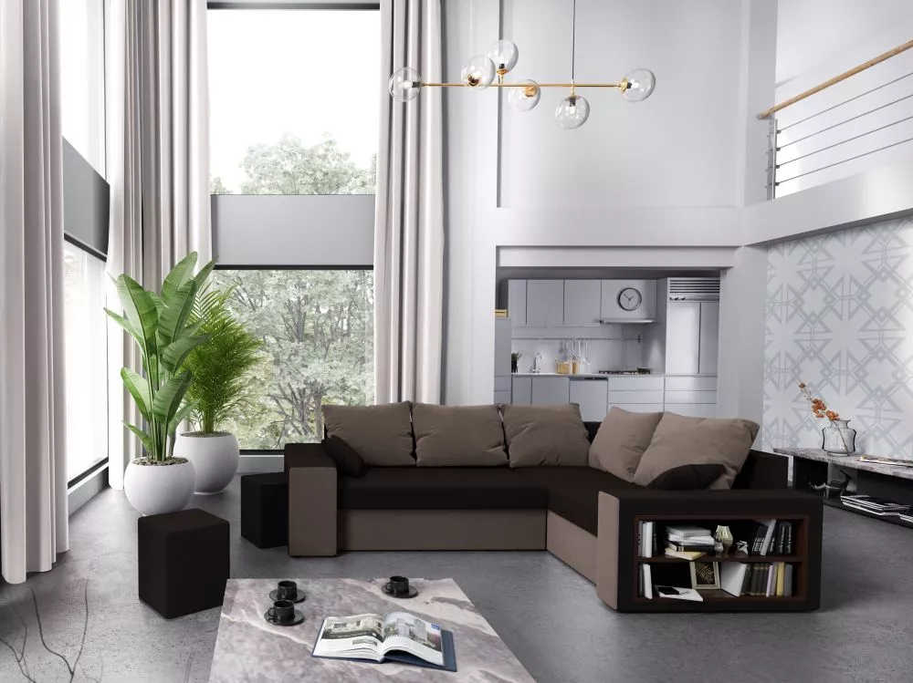 Dīvāns Dallas Standard · Brūns + bēšs · 180 × 260 × 72 cm