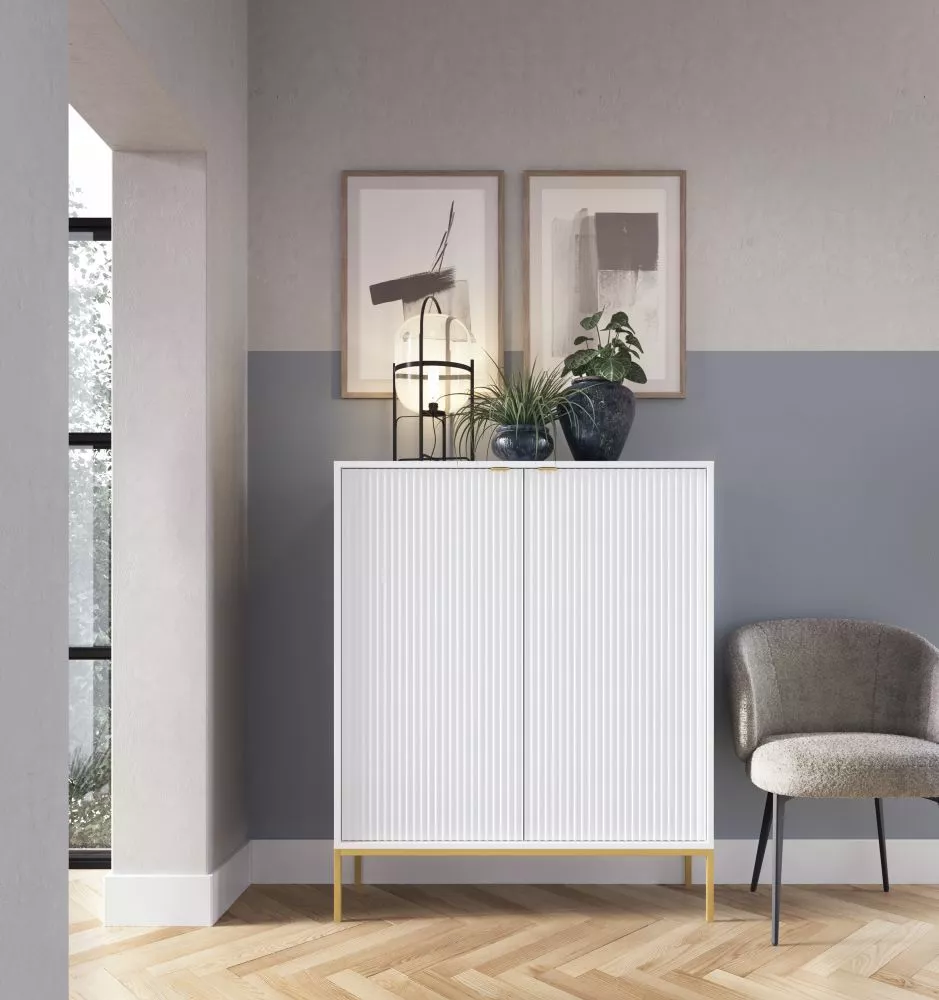 Kumode Nova Gold K-104 · Balts · 104 × 39 × 125 cm