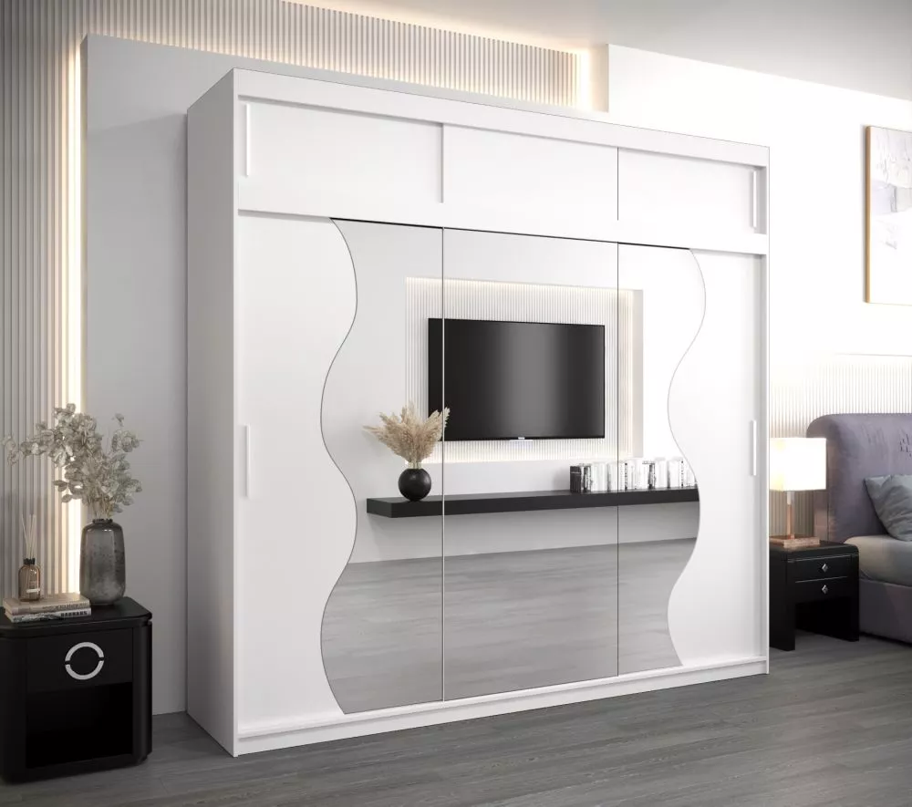 Skapis Madryt Plus · Balts · 250 × 62 × 240 cm