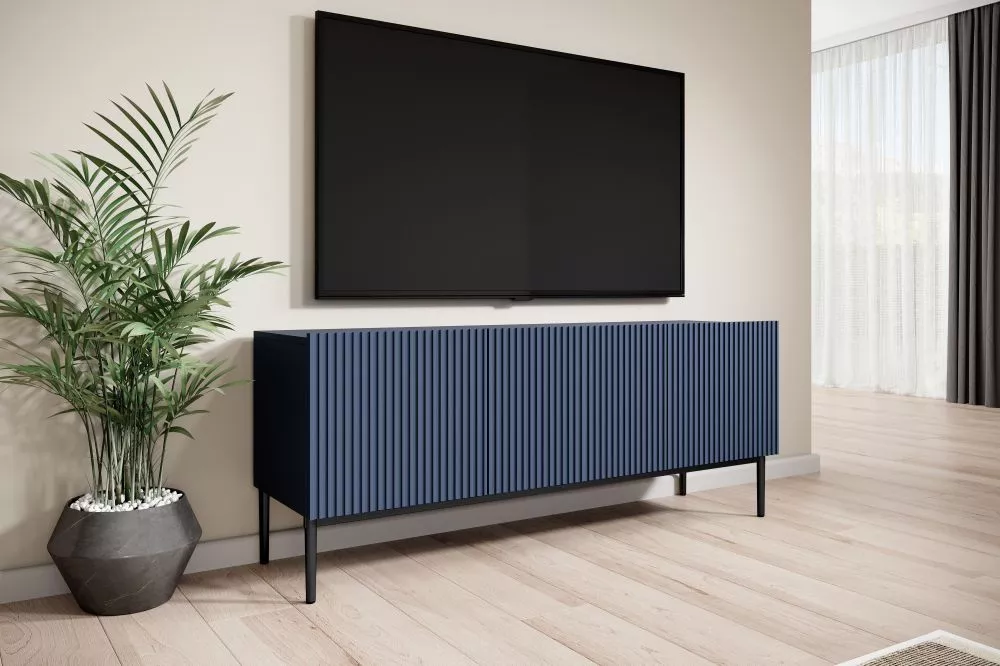 TV tumba Nicole RTV 150 2K1SZ Black · Zils · 150 × 45 × 53 cm