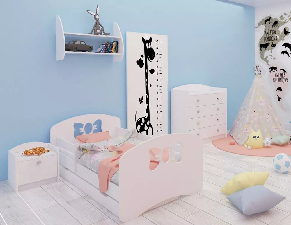Bērnu gulta Happy Design Kokardka L02 140x70 ar stelāžu Guļamvietas platums: 70 cm, Guļamvietas garums: 140 cm, · 82 × 1