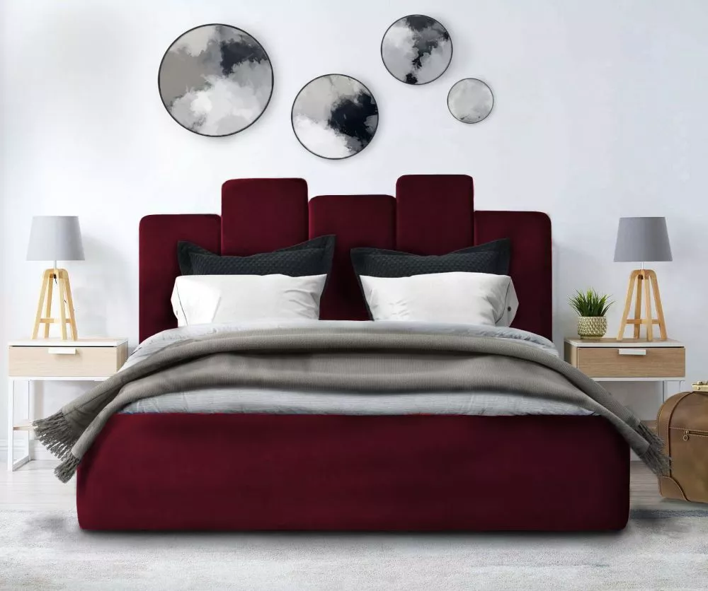 Gulta Orion Standard ar stelāžu Guļamvietas platums: 200 cm, Guļamvietas garums: 200 cm, stelāžas tips: metāla, · Sarkan