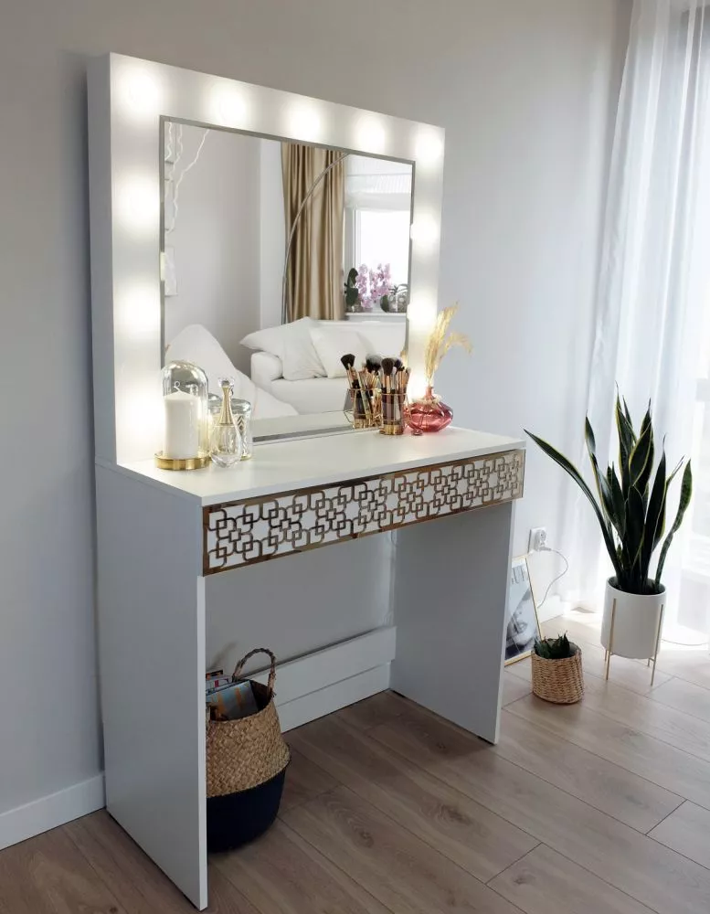 Kosmētikas galds Classic 2 Deco ar LED · 90 × 155 × 40 cm
