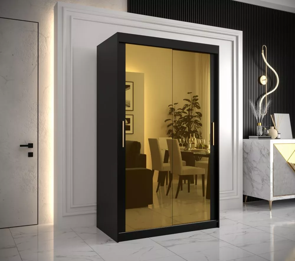Skapis Golden T3 · Melns · 120 × 62 × 200 cm