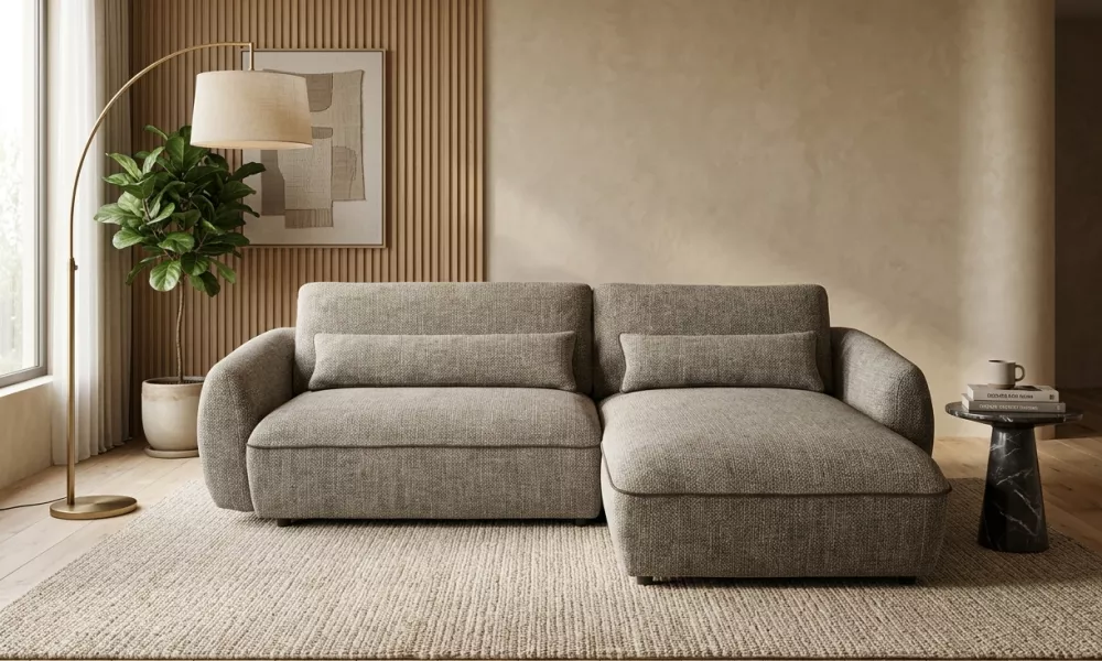 Dīvāns Elvio Premium Standard · Bēšs · 183 × 280 × 84 cm