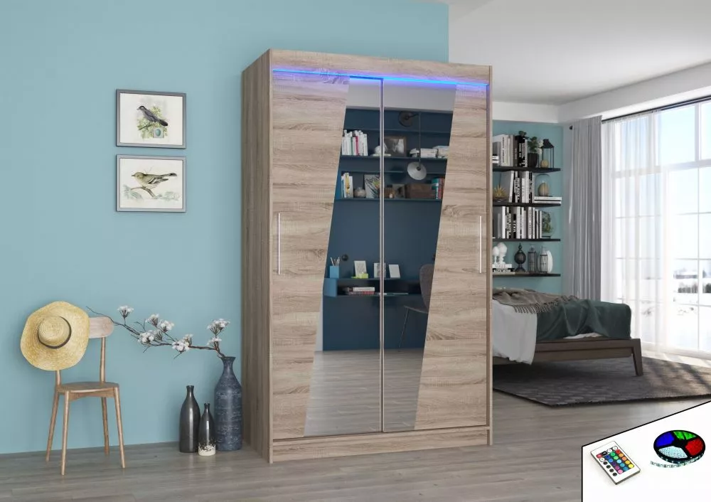 Skapis Texas ar LED · Trifele · 120 × 58 × 200 cm