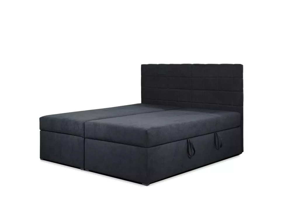Gulta Horizon Soft Boxspring Standard Guļamvietas platums: 180 cm, Guļamvietas garums: 200 cm, · Melns · 184 × 209 × 120