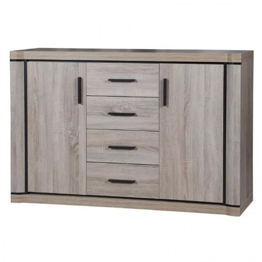 Kumode Dallas D5 · Trifeļu ozols · 137 × 43.5 × 91 cm