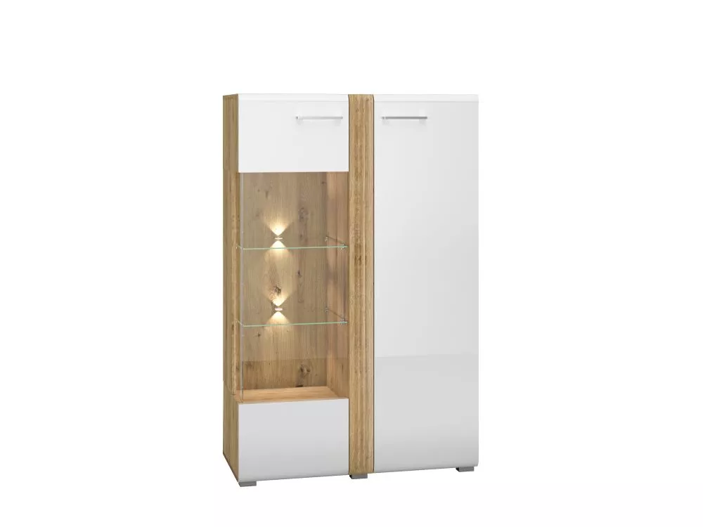 Sekcija Adagio 03L ar LED Korpusa krāsa: balts, · 92 × 42 × 143 cm