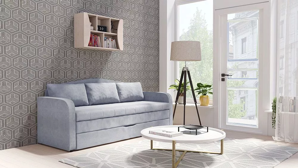Dīvāns Tenus Sofa Standard · Gaiši pelēks · 76 × 208 × 86 cm