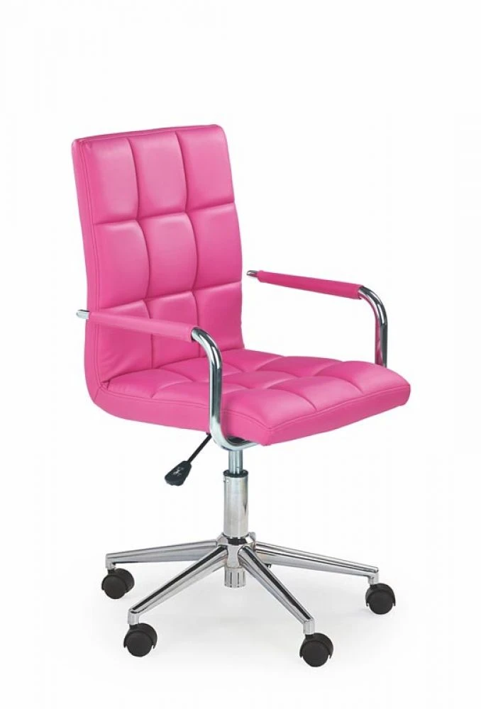 Datorkrēsls Gonzo 2 Sēdvietas platums: 45 cm, Materiāls: metāls, · Rozā · 53 × 60 × 98 cm